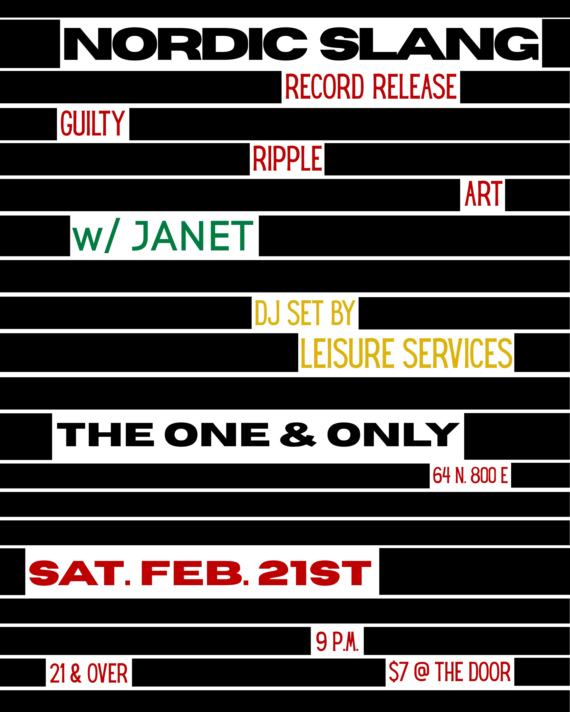 Nordic Slang Record Release Show flyer