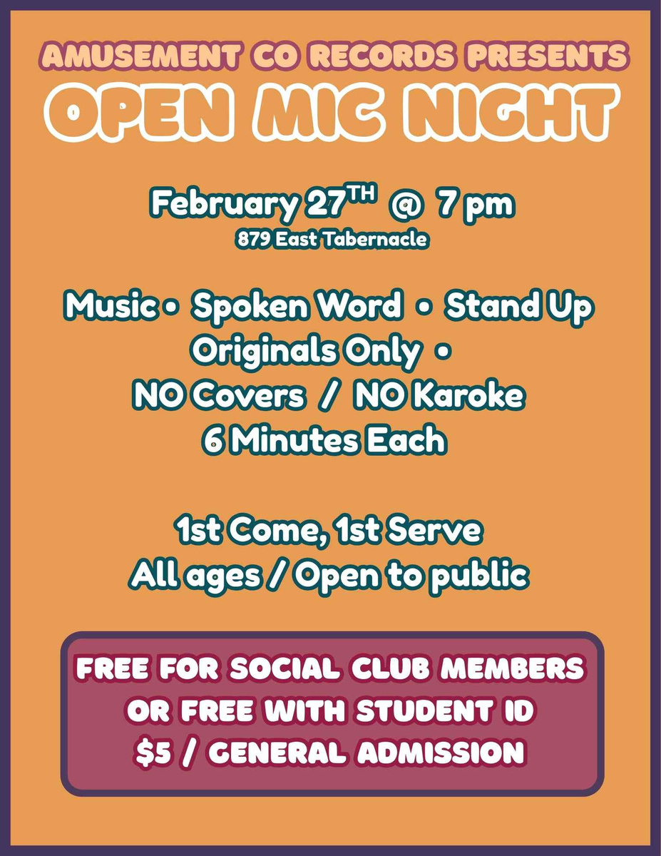 Open Mic flyer